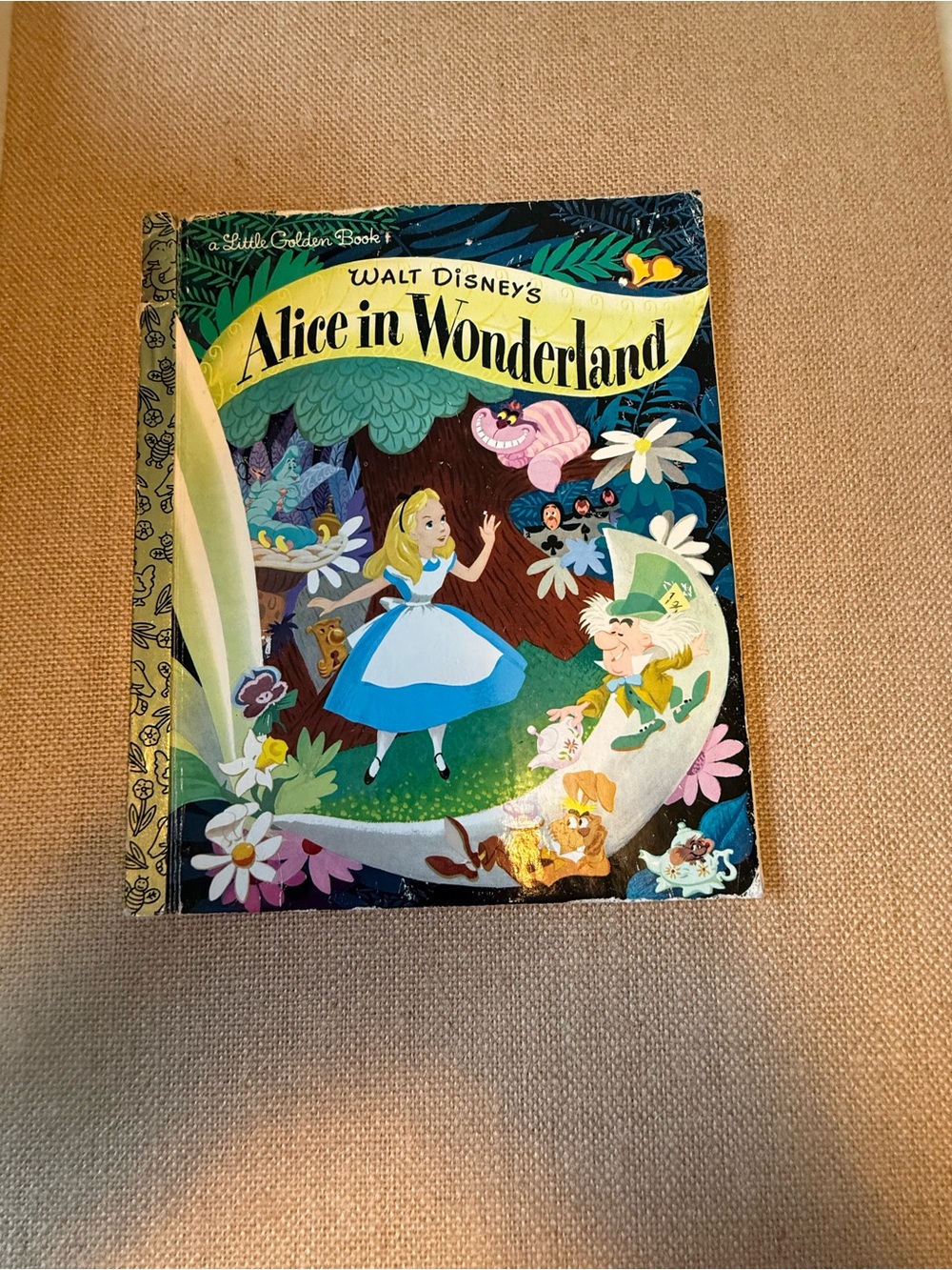 Disney Alice in Wonderland Hardcover Book - Blue, Green, Yellow